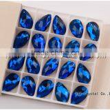 3230 11*18 Capri Blue Sew on Stone Rhinestone Beads for Jewelry Making Wedding Dress thumbnail-2
