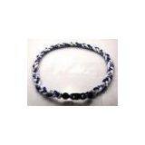 Custom Color Germanium Titanium Negative Ion Health Braided Rope Necklace thumbnail-1