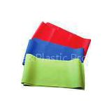 Red / Blue / Green / Yellow Latex Exercise Resistance Bands, Yoga Stretch Band