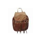 Stripe Womens Canvas Backpack Satchel For Shopping / Sport / Trip