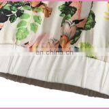 Floral Printed Chiffon Girl's Jacket Flower Baseball Top Jacket thumbnail-5