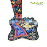 Plating Nickel Egg-shape Enamel Award Baseball Sport Metal Medals and Trophies , Custom Race Medal With Lanyards thumbnail-4