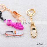 3D Custom High-Polished Bulk Zinc Alloy Shoe Keychains With Crystal thumbnail-1