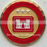 Custom Make Challenge Coin Gold/silver/copper Plating With Sandblasting , Untied State Army Military 3D/2D Cheap Coin Diamond