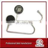 Hot Sale Cheap Promotion Souvenir Lady Use Standard Size Epoxy Logo Unfoldable Bag Hanger thumbnail-1