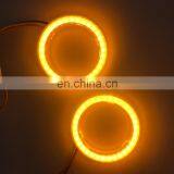 Dual Color COB LED Angel Eye Halo Ring White Yellow thumbnail-3