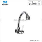 Wall Mounted Bridge Kitchen Taps With Double Lever Kitchen Mixer Faucet thumbnail-4
