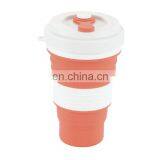 Portable Simple Silicone Retractable Folding Cup With Candy Color for Coffee thumbnail-4