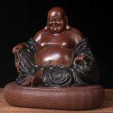 The Antique Fat Buddha Statue Buddha Shown Smiling With Big Belly thumbnail-5