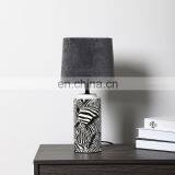 Wholesale Living Room Animal Desk Lamp Custom Bedside Ceramic Lamp With Zebra Pattern Decoration