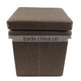 Contemporary Backrest Storage Stool Ottoman thumbnail-6