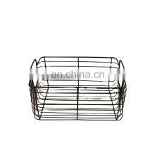 K&B Hot Sale Cheap Modern Style Middle Metal Black Decorative Storage Basket thumbnail-1
