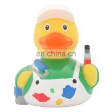 Eco Friendly Baby Plastic Pvc Vinyl Floating Squeaky Bath Duck Toy Set thumbnail-4