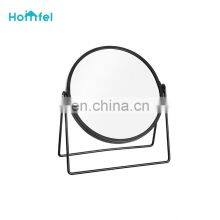 Adjustable Cosmetic Mirror Magnifying Round Mirror Chrome Freestanding Black thumbnail-1