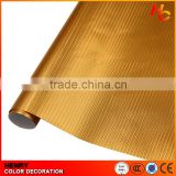 Self adhesive reflective golden metallized PVC film for wrapping/packing