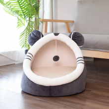 MEOW LOVE Cute Cat Tent Bed Pet House Super Warm Cat Mat For Winter With Cat Toy Small Dog Puppy Sleep House thumbnail-2
