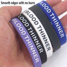 Wholesale Silicone Wristband Stretchy Soft Debossed Ink-filled Promotional Rubber Bracelets for Hospital and Medical Work thumbnail-2