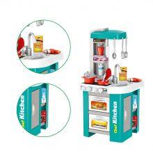 Children's Plastic Kitchen Play Set Sound & Light-Enhanced Toy Table Play House thumbnail-2