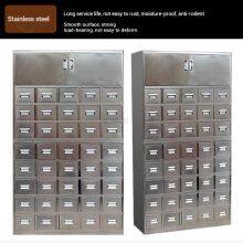 Fábrica china de venta al por mayor. Armario de hierbas de construcción totalmente de acero, de 1200 mm de ancho, que ahorra espacio. Tiene 21 cajones con divisiones para clínicas y farmacias. thumbnail-2