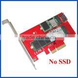 2 Port NGFF M.2 B + M Key SSD to PCI-E PCI Express 4X 4 Lane Adapter With Low Profile Bracket thumbnail-4