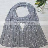 Wholesale Fall Winter Women Fashion Star Printed Cotton Rayon Scarf thumbnail-3