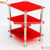 3 Legs Glass Triangle Side Table