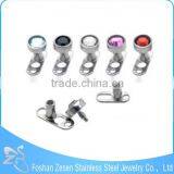 Body Piercing Jewelry Titanium Crystal Dermal Anchor Piercing Jewelry thumbnail-4
