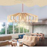 Wooden LED Pendant Light JK-8005B-05 Wood Pendant Lamp for Home Decoration