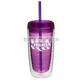 Hot sell double wall 16oz insulated plastic coffee mugs