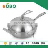 High Quality 3 Layers Stainless Steel 304 Non-stick Frying Pan With Lid Quality Choice thumbnail-4