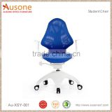 factory price blue mesh wheeled study chairs