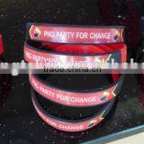 OEM Promotion Printed Bracelet Silicon Wristband Election Campaign Wristband