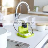 Silicone Pot Lid Stand Spoon Rest, Silicone Pan Lid Stand Spoon Holder