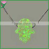 Wholesale Turkish 55 Colors 11x13mm Lab Created Jewelry Opal Hamsa With Drilled Hole thumbnail-6