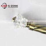 Trade Assurance Metal Curtain Rod Pole Colored Glass Finials thumbnail-3