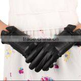 2016 New Fashion Style Ladies Leather Gloves for Bowknot Adornment thumbnail-1