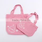 China online shopping lady's Korean style cotton shopping bag white portable recyclable shopping cotton bag