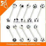 wholesale white acrylic jewelry tongue barbell piercing jewelry cute tongue rings