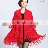 Europe and United States New Cape Coat Long Tassels Knitting Cardigan Sweater