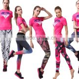 Sports Apparel with Hidden Pocket 2016 Women Yoga Leggings Wholesale Sexy Girls Sports Digital Printing Leggings