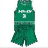 100% Polyester Heavyweight Dazzle Round Neck Green Basketball Uniform thumbnail-3