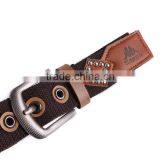 Fashion Design Female Flower Buttonhole Canvas Belt thumbnail-4