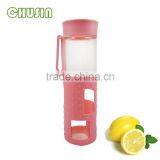 Travel Glass Drink Bottle With Silicone Sleeve and Handle and Competitive Price thumbnail-1
