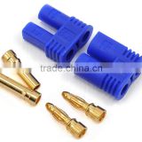 2.0mm gold plated bullet connector with EC2 plastic housing for lipo battery