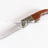 OEM Wholesale wood handle 440C stainless steel pocket knife