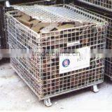 RH-C-U03 Steel Stacking Wire Container With Top Cap, Mesh Container thumbnail-4