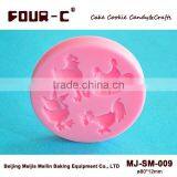 3D silicone cake decorating molds,farm birds fondant and gum paste molds,embossing molds