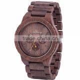 Man Wooden Watch Skin Gray Wooden Case Even Strap / Japan's Six-Pin With A Calendar Movement thumbnail-1
