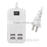 1.5M Desktop 4 Ports USB HUB AC Wall Power Charger Adapter US Plug With Switcher thumbnail-3