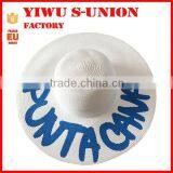 Wholesale Custom Printed Ladies Elegant Summer Beach Sombrero Big Brim Straw Hats thumbnail-6
